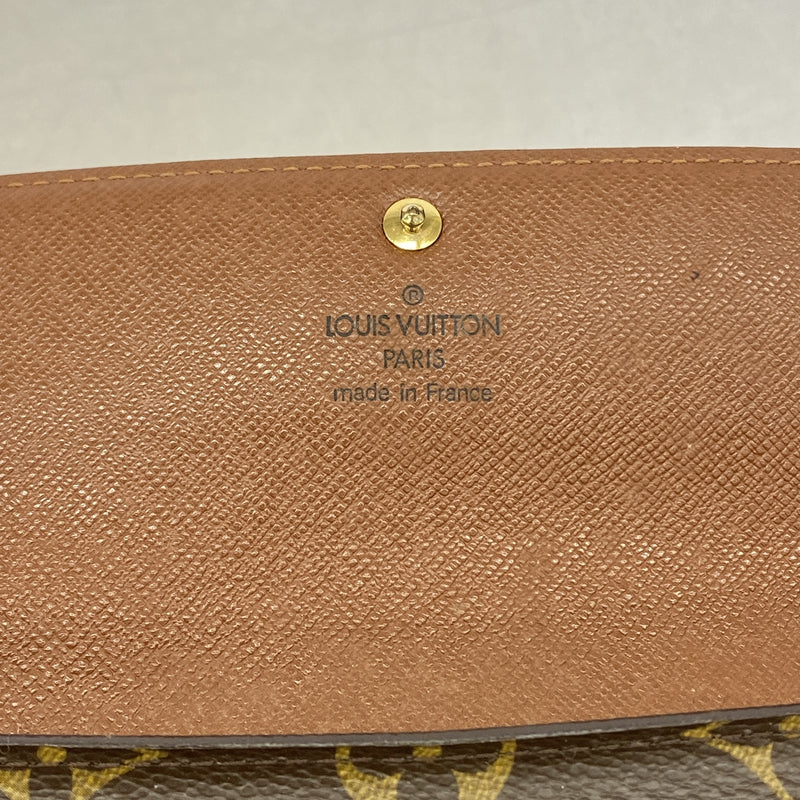 【6hb0482】ルイヴィトン 長財布 モノグラム ポシェットポルトモネクレディ M61726 ブラウン【中古】レディース
