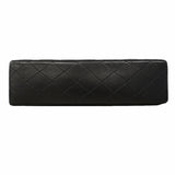 【6hb0494】シャネル ショルダーバッグ マトラッセ Wフラップ Wチェーン ラムスキン ブラック ゴールド金具【中古】レディース
