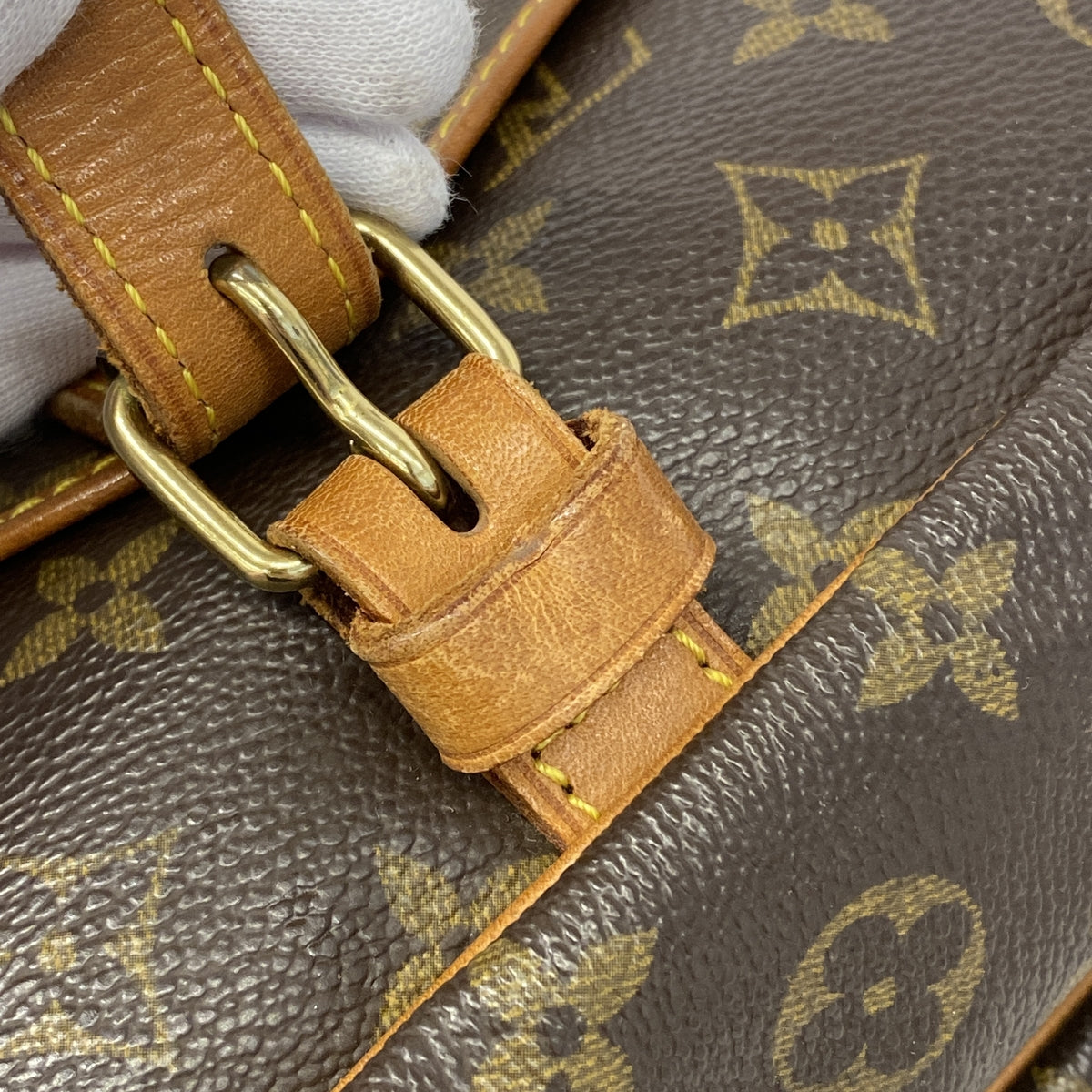 【6hb0499】ルイヴィトン ショルダーバッグ モノグラム ソミュール30 M42256 ブラウン【中古】レディース
