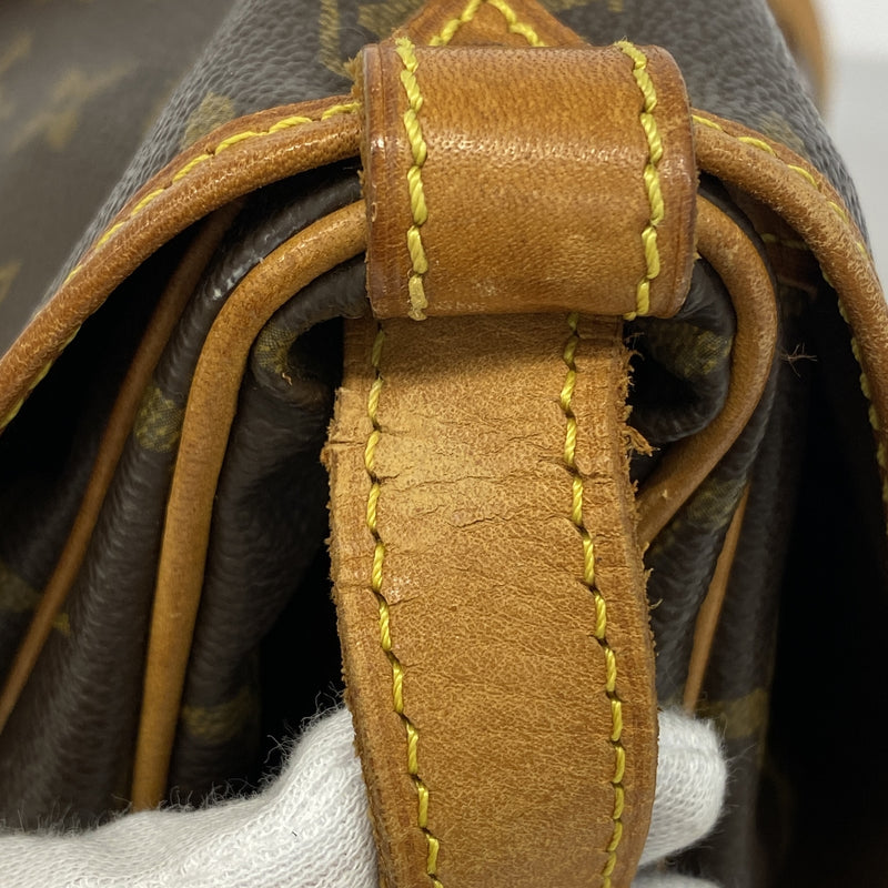 【6hb0499】ルイヴィトン ショルダーバッグ モノグラム ソミュール30 M42256 ブラウン【中古】レディース