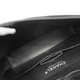 【6hb0509】シャネル ショルダーバッグ マトラッセ Wフラップ Wチェーン キャビアスキン ブラック シルバー金具【中古】レディース
