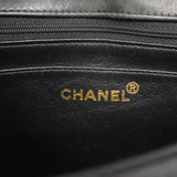 【6hb0510】シャネル ショルダーバッグ マトラッセ Wチェーン ラムスキン ブラック ゴールド金具【中古】レディース
