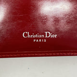 【6hb0516】クリスチャンディオール 長財布 エナメル レッド シルバー金具【中古】レディース