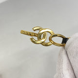 【6hb0517】シャネル ベルト チェーンベルト ブラック ゴールド ゴールド金具【中古】レディース