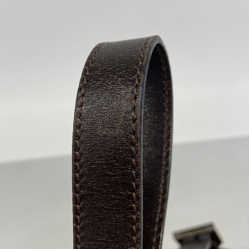 【6hb0521】フェンディ ハンドバッグ ズッカ ナイロンキャンバス ブラウン シルバー金具【中古】レディース