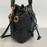 【6hb0524】フェンディ ハンドバッグ モントレゾール レザー ブラック ゴールド金具 2wayバッグ【中古】レディース