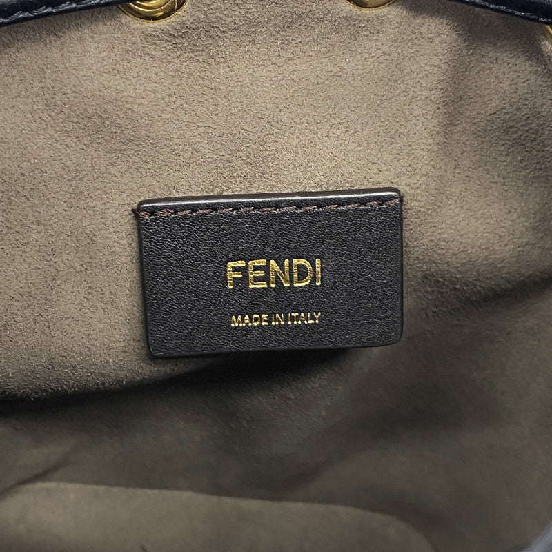 【6hb0524】フェンディ ハンドバッグ モントレゾール レザー ブラック ゴールド金具 2wayバッグ【中古】レディース