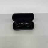 【6hb0525】シャネル サングラス カメリア 5113 プラスチック ブラウン シルバー金具【中古】レディース