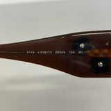 【6hb0525】シャネル サングラス カメリア 5113 プラスチック ブラウン シルバー金具【中古】レディース