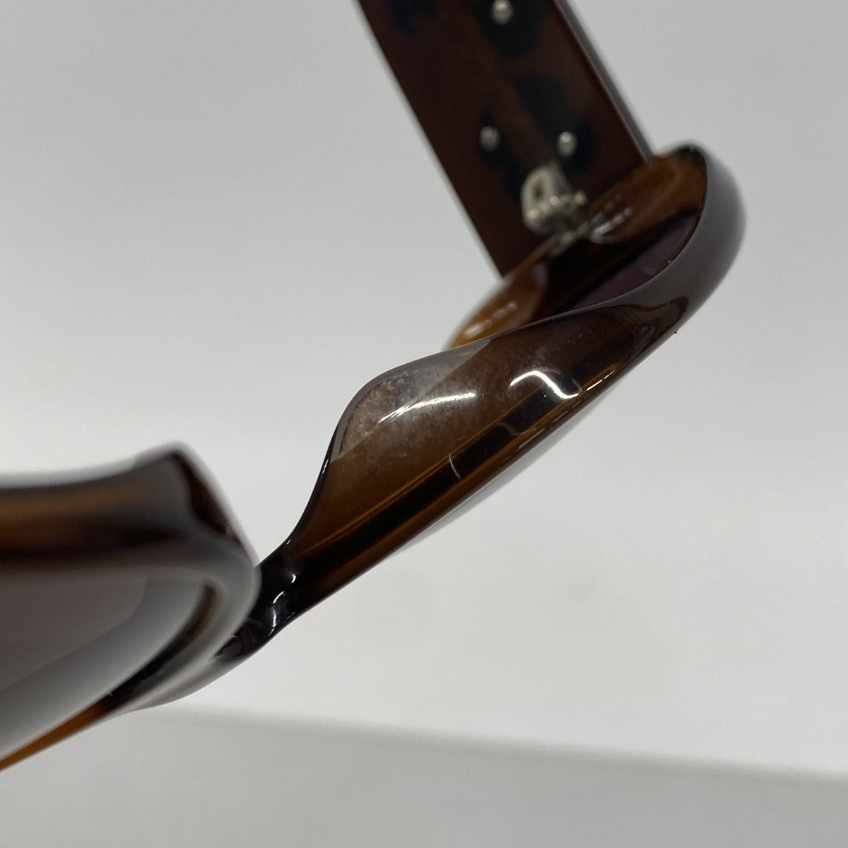 【6hb0525】シャネル サングラス カメリア 5113 プラスチック ブラウン シルバー金具【中古】レディース