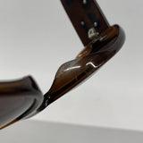 【6hb0525】シャネル サングラス カメリア 5113 プラスチック ブラウン シルバー金具【中古】レディース