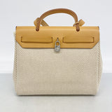 【6hb0526】エルメス ハンドバッグ エールバッグPM トワルGM ナチュラル シルバー金具 □H刻印【中古】レディース