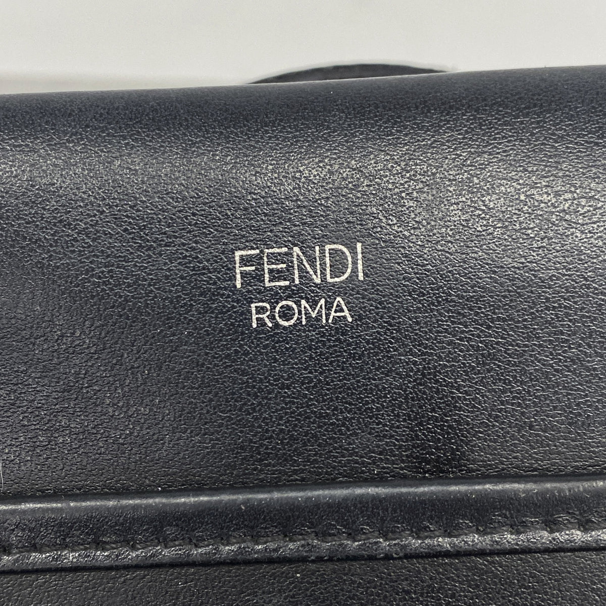 【6hb0527】フェンディ ハンドバッグ レザー ブラック ゴールド/シルバー金具【中古】レディース