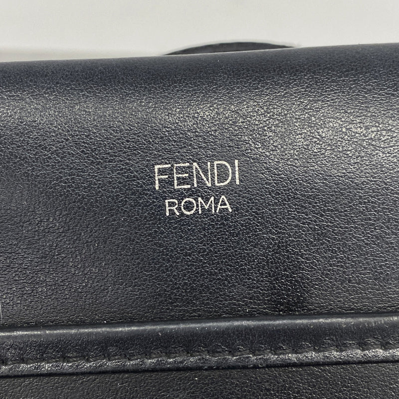 【6hb0527】フェンディ ハンドバッグ レザー ブラック ゴールド/シルバー金具【中古】レディース