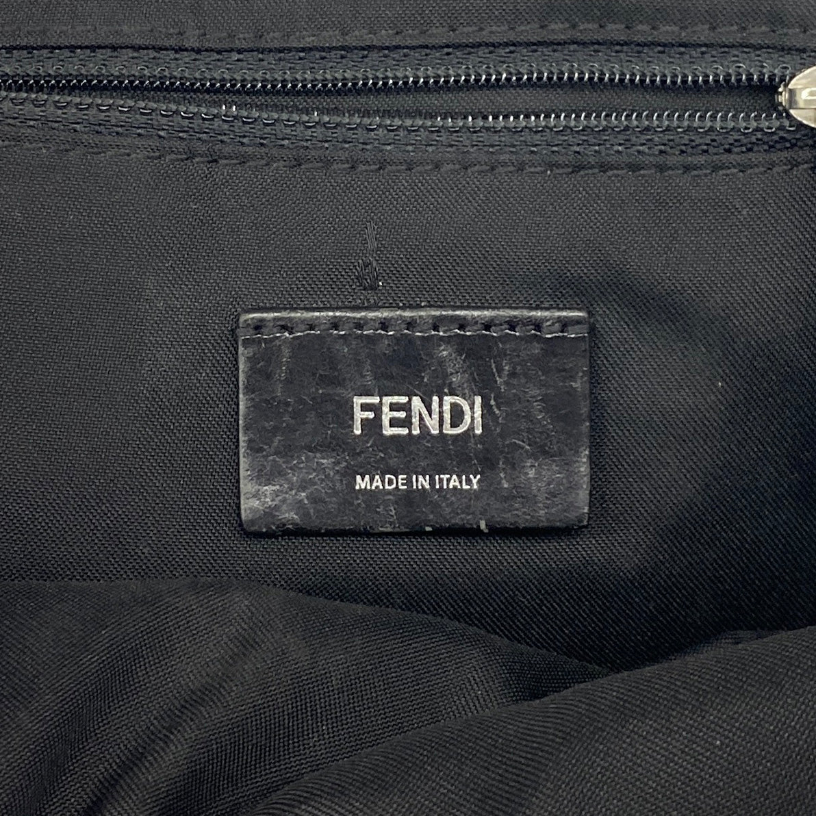 【6hb0528】フェンディ ボディバッグ モンスター ナイロン レザー ブラック シルバー金具【中古】メンズ