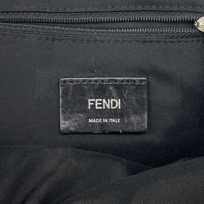 【6hb0528】フェンディ ボディバッグ モンスター ナイロン レザー ブラック シルバー金具【中古】メンズ