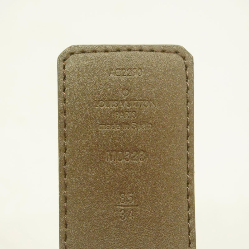 【6hb0536】ルイヴィトン ベルト モノグラム サンチュールLVイニシャル M0323 ブラウン【中古】メンズ