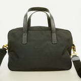 【6hb0537】フェンディ ハンドバッグ ナイロン ブラック ゴールド金具 2wayバッグ【中古】レディース