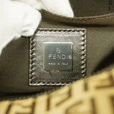 【6hb0539】フェンディ ハンドバッグ ズッキーノ ナイロンキャンバス ベージュ シルバー金具【中古】レディース