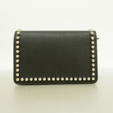 【6hb0547】フェンディ ショルダーバッグ レザー ブラック シルバー金具【中古】レディース