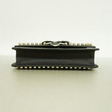 【6hb0547】フェンディ ショルダーバッグ レザー ブラック シルバー金具【中古】レディース