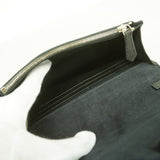 【6hb0547】フェンディ ショルダーバッグ レザー ブラック シルバー金具【中古】レディース