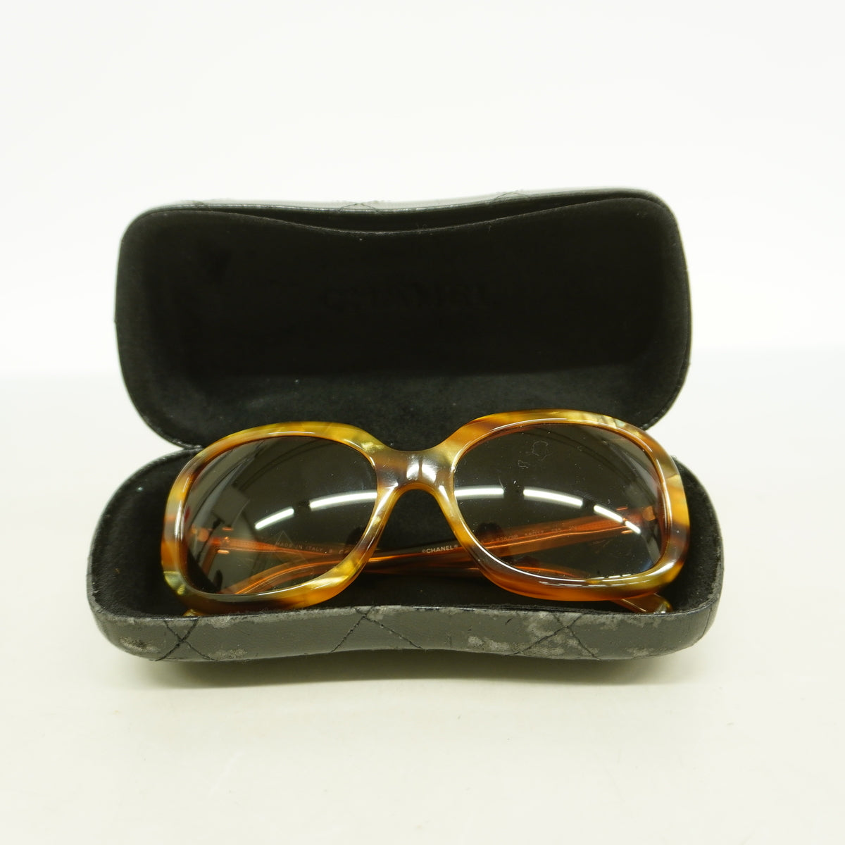 【6hb0550】シャネル サングラス 5170-A プラスチック ブラウン シルバー金具【中古】レディース