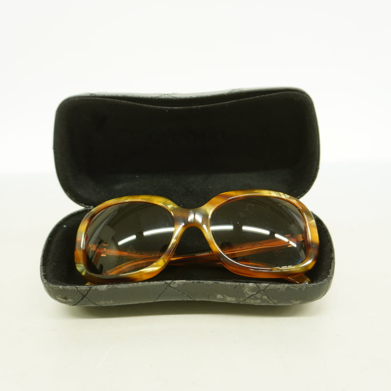 【6hb0550】シャネル サングラス 5170-A プラスチック ブラウン シルバー金具【中古】レディース