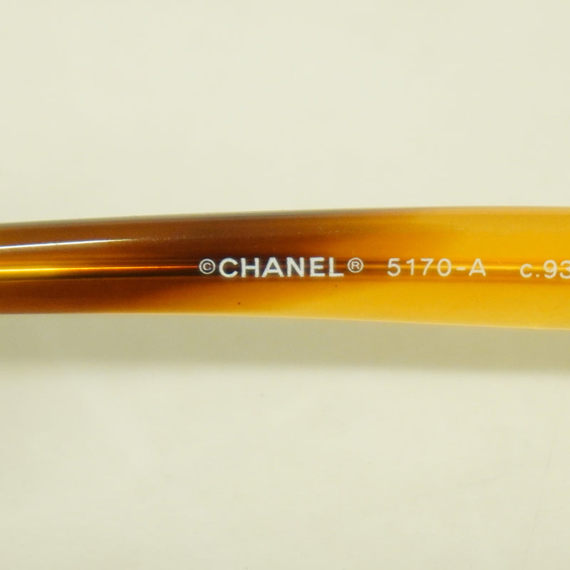 【6hb0550】シャネル サングラス 5170-A プラスチック ブラウン シルバー金具【中古】レディース