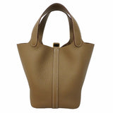 【6hb0558】エルメス ハンドバッグ ピコタンロックPM トリヨンクレマンス エトゥープ ゴールド金具 G刻印【中古】レディース