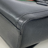 【6hb0562】グッチ ハンドバッグ GGマーモント シェリーライン 547551 レザー ブラック ゴールド金具 2wayバッグ【中古】レディース
