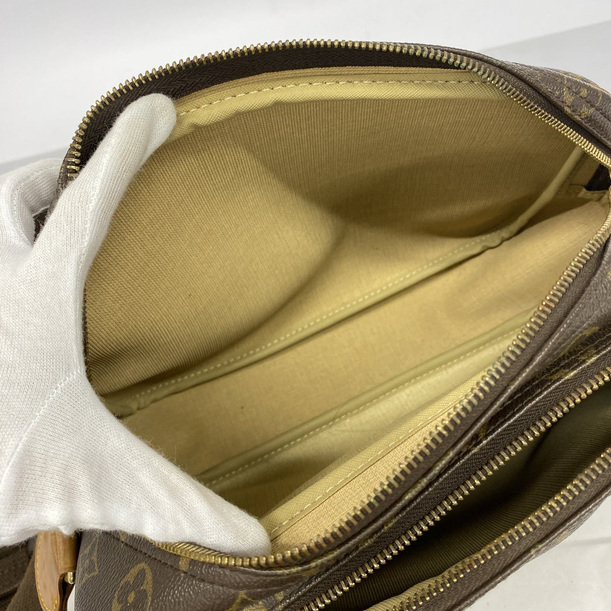 【6hb0574】ルイヴィトン ショルダーバッグ モノグラム リポーターPM M45254 ブラウン【中古】レディース