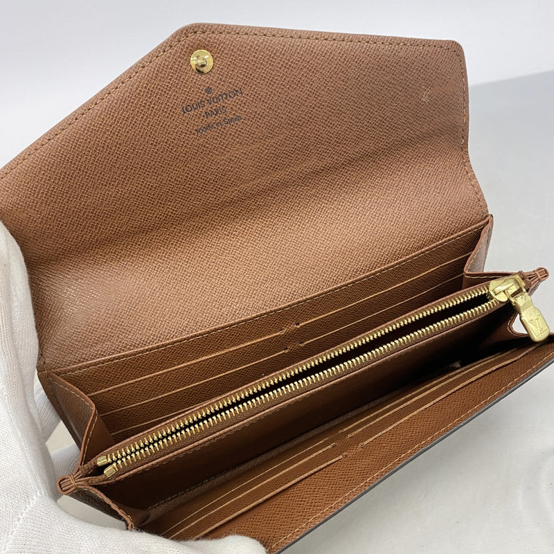 【6hb0578】ルイヴィトン 長財布 モノグラム ポルトフォイユサラ M60531 ブラウン【中古】レディース