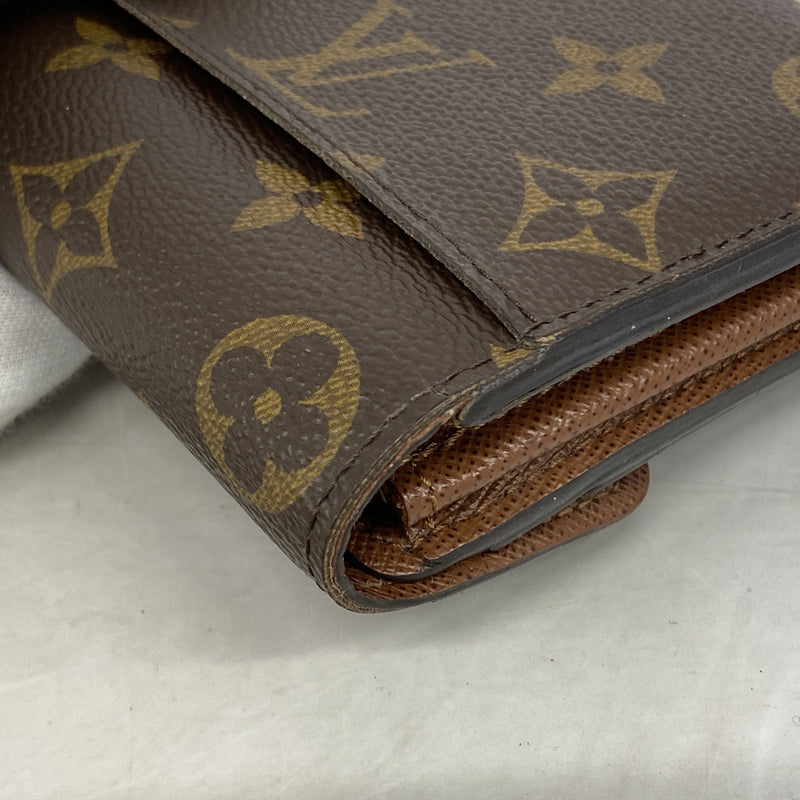 【6hb0578】ルイヴィトン 長財布 モノグラム ポルトフォイユサラ M60531 ブラウン【中古】レディース