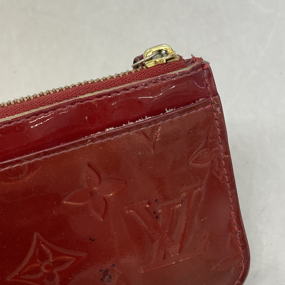 【6hb0580】ルイヴィトン コインケース ヴェルニ ポシェットクレNM M93559 ポムダムール【中古】レディース