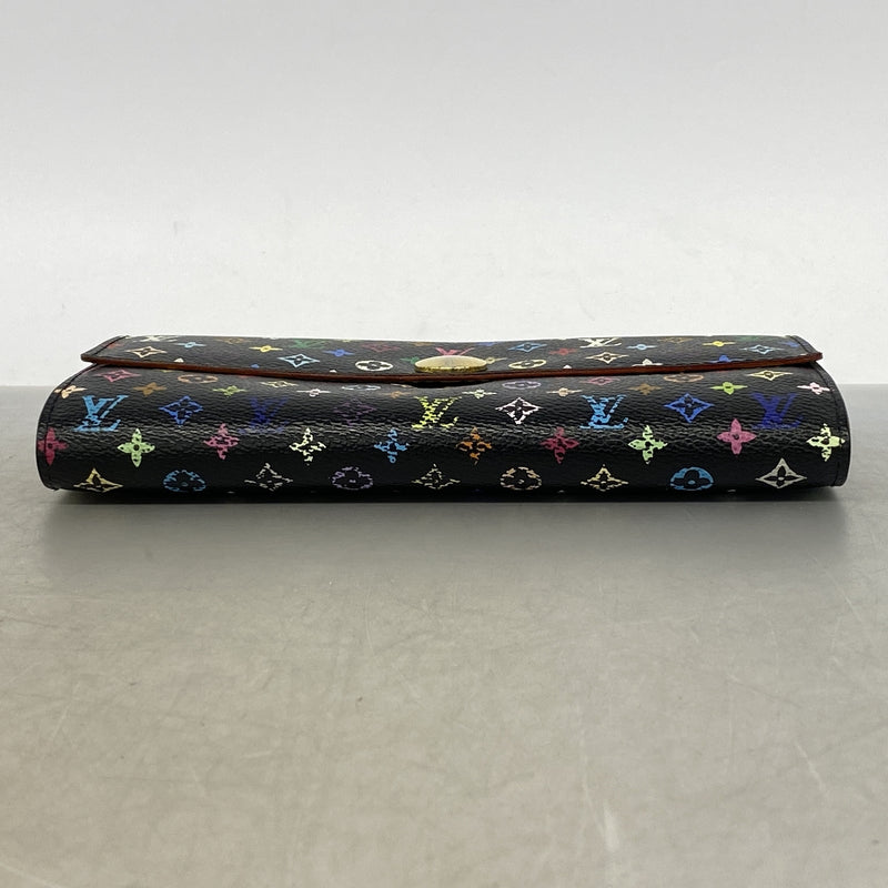 【6hb0601】 長財布 モノグラム・マルチカラー ポルトフォイユサラ M93533 ノワール【中古】レディース