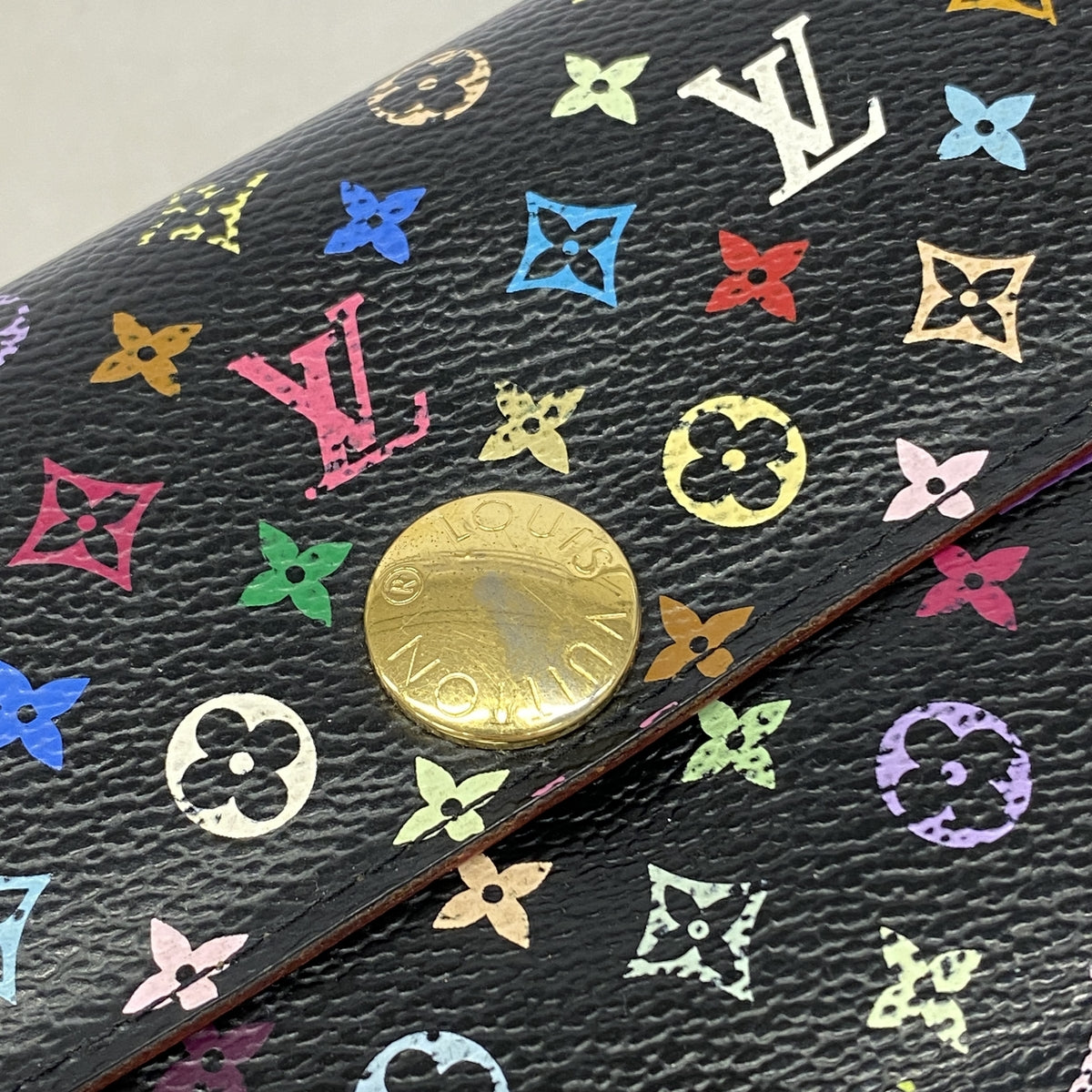 【6hb0601】 長財布 モノグラム・マルチカラー ポルトフォイユサラ M93533 ノワール【中古】レディース