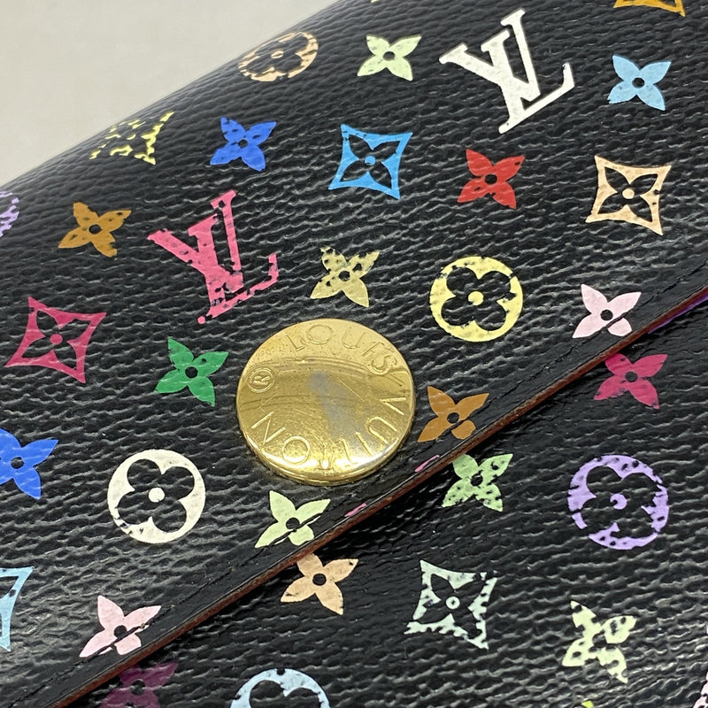 【6hb0601】 長財布 モノグラム・マルチカラー ポルトフォイユサラ M93533 ノワール【中古】レディース