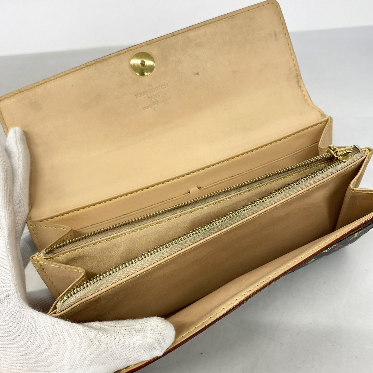 【6hb0601】 長財布 モノグラム・マルチカラー ポルトフォイユサラ M93533 ノワール【中古】レディース
