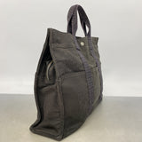 【6hb0603】エルメス トートバッグ エールラインMM ナイロン グレー シルバー金具【中古】メンズ レディース ユニセックス