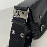 【6hb0614】クリスチャンディオール ショルダーバッグ ストリートシック ナイロンキャンバス ブラック シルバー金具【中古】
