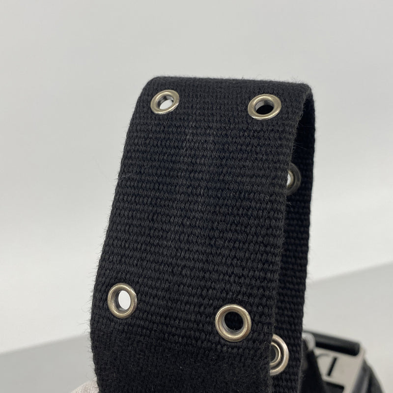 【6hb0614】クリスチャンディオール ショルダーバッグ ストリートシック ナイロンキャンバス ブラック シルバー金具【中古】