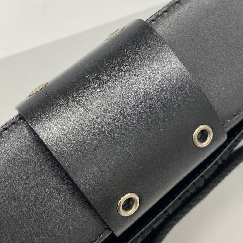 【6hb0614】クリスチャンディオール ショルダーバッグ ストリートシック ナイロンキャンバス ブラック シルバー金具【中古】