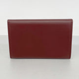 【6hb0615】カルティエ カードケース マスト レザー ボルドー ゴールド金具【中古】メンズ レディース ユニセックス