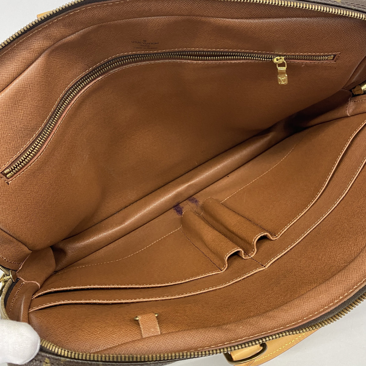 【6hb0616】ルイヴィトン ビジネスバッグ モノグラム ポルトドキュマンヴォワヤージュ M53361 ブラウン【中古】メンズ