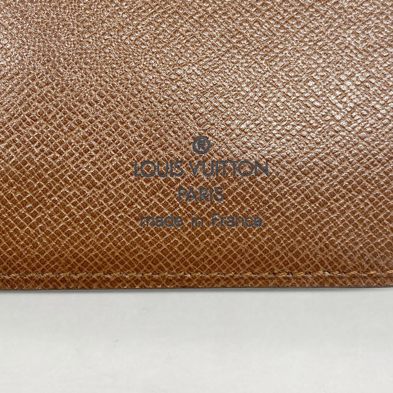 【6hb0624】ルイヴィトン 長札入れ モノグラム ポルトカルトクレディ円 M60825 ブラウン【中古】メンズ