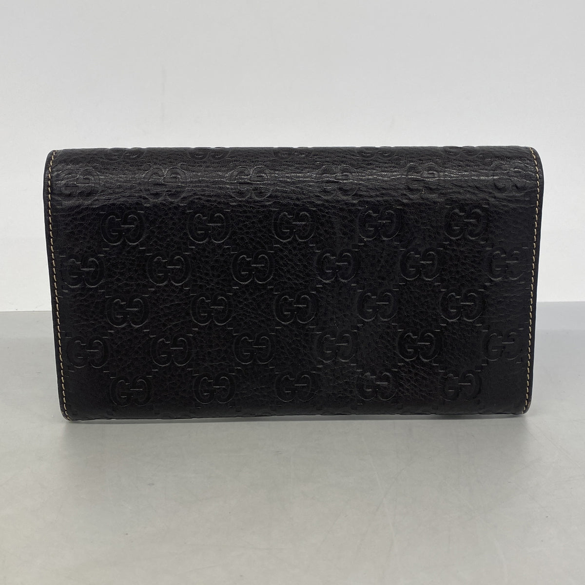 【6hb0625】グッチ 長財布 グッチシマ 212109 レザー ブラウン シャンパンゴールド金具【中古】レディース