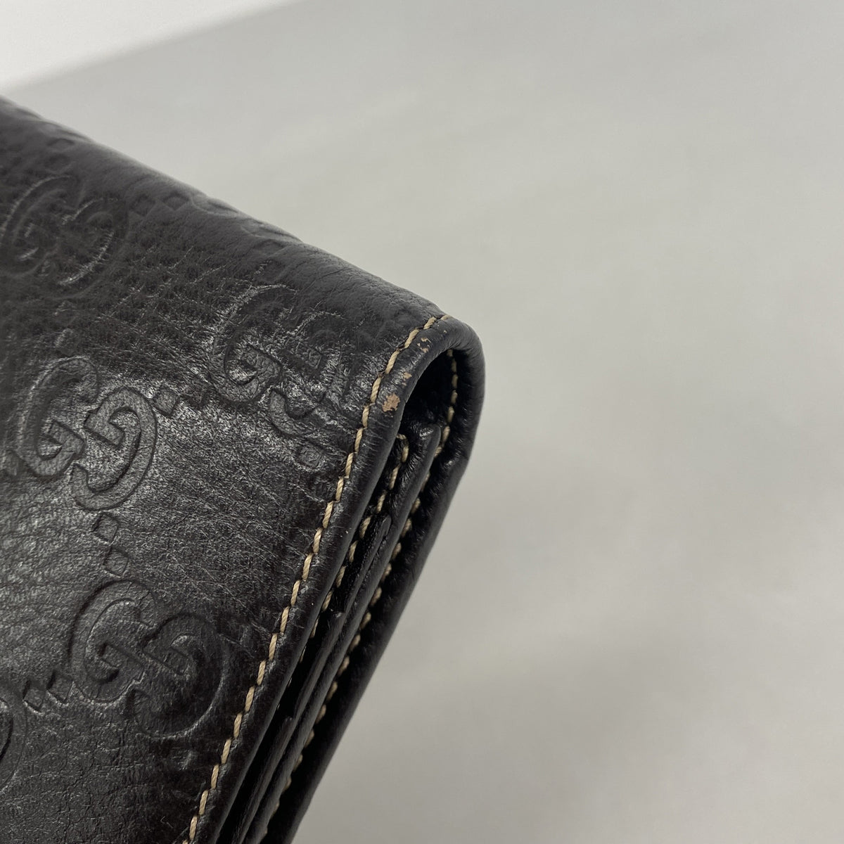 【6hb0625】グッチ 長財布 グッチシマ 212109 レザー ブラウン シャンパンゴールド金具【中古】レディース