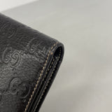 【6hb0625】グッチ 長財布 グッチシマ 212109 レザー ブラウン シャンパンゴールド金具【中古】レディース