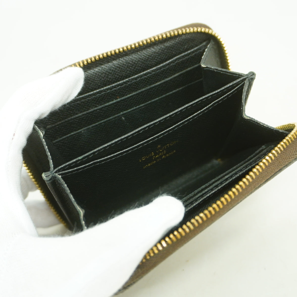 【6hb0634-k】ルイヴィトン コインケース モノグラム・ジャイアント ジッピーコインパース M69354 ブラウン【中古】レディース